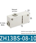Pneumatic Vacuum Generator Box Type Air Ejector For Industrial Automation And Suction Handling, model ZH13BS-08-10