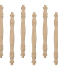 Solid Unpainted Wood Spindles Set Of Six Straight Up Smooth Finish Unfinished Balusters For Dope Diy Crafts Wine Racks Bed Frames And Knockout Model Building Projects Measuring Seven Point Six Eight Inches displayed in a line