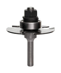 9/16 Inch Depth Slotting Cutter Set With Arbor And Bearing, Three Wing Slotting Cutters, Silver Ice Coating For Handheld Or Table Mounted Routers, 2 Inch Diameter, 2-3/8 Inch Length, 1/4 Inch Shank