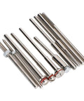 Heavy Duty Sandpaper Clamp Bar 10 Pack Metal Clamp Rod For Grinding Wheel Chuck Secure Grip shown in metal finish