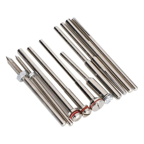 Heavy Duty Sandpaper Clamp Bar 10 Pack Metal Clamp Rod For Grinding Wheel Chuck Secure Grip shown in metal finish