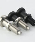 Dead On Accurate Rock Solid Grip Slick Stainless M10 To M20 Spring Loaded Indexing Plunger With Locking Nut, three variants shown.