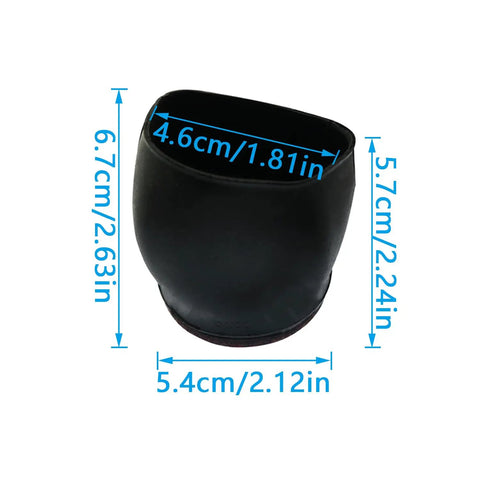 Solid Floor Savers Heavy Duty Anti Slip Caster Covers For Wheelchair And Office Chair Rollers Universal Felt Rubber Pads dimensions shown.