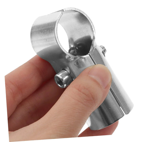 Stainless Steel T Clamp Set For Chain Link Fence Greenhouse Shelves End Rails Adjustable Tube Connectors Clips For Woodworking And Farm Use Versatile Outdoor DIY Hardware For Tight Bonding And Secure Fastening