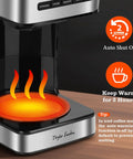 Programmable 12 Cup Coffee Maker With Four Brew Strength Options Hot And Iced Coffee Large LED Display 24 Hour Timer Keep Warm And Auto Shutoff Black And Stainless Steel Drip Coffee Machine For Home Or Office with keep warm feature visible