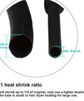 130 Pcs Dual Wall Adhesive Heat Shrink Tubing Kit With 6 Sizes 1/2 3/8 1/4 3/16 1/8 3/32 Inch Marine Wire Sleeve Tube Assortment Showing Before and After Shrinking
