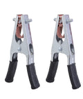 Multifunction 500A Ground Clamp With Ergonomic Grip Perfect For TIG Plasma Cutting Heavy Duty Welders And Stable Connections That Rock Hard, showing two durable clamps.