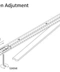 Diagram of Concealed Door Closer Built Tough For Doors Up To 132 Lbs Non Handed With Dual Speed Control And Hold Open Function adjustment