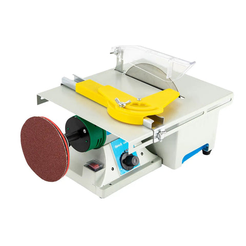 All In One Lapidary Saw And Bench Grinder For Cutting Rocks And Polishing Glass Gem Jade Adjustable Speed 800 To 10000 RPM