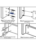 Installation steps for Cam Lock Fasteners 2 Set For Cabinet And Wardrobe Repair Kit With Multi Size Nuts Bolts Wood Dowels Pins And Screwdriver