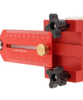 Adjustable Thin Jig For Table Saw Guides 59 To 146mm Fits 19mm And 30mm T Slot Track with red aluminum body and knobs