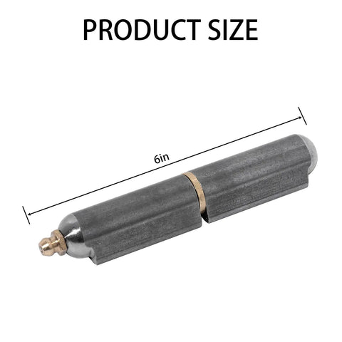 Heavy Duty Weld On Bullet Hinges Six Inch Carbon Steel Barrel Hinge Kit Zinc Coated For Heavy Gates Trailers And Smoking Pits Built Tough With Zero Drill Hassle