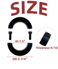 1-1/2 Inch Bore Clamp-On Set Screw Collar with 2-3/8 Inch OD, black oxide, double opening for construction machinery marine