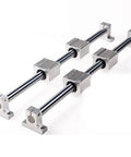 10mm Linear Motion Rod Shaft Guide Set, 500mm Long, Case Hardened Chrome Plated, Precision H8 Tolerance, High Strength 45 Steel, 2 Pack