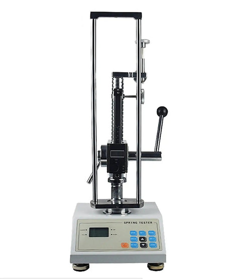 Digital Push Pull Spring Tester Machine With Liquid Crystal Display handles compression and extension testing up to 500 Newton capacity.