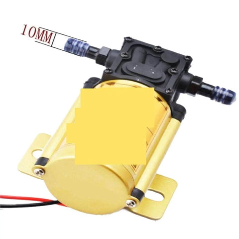 Professional Heavy Duty Gasoline Powered Water Transfer Pump with 10mm connectors and gold casing for efficient liquid transfer.