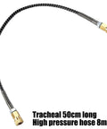 High Pressure Air Hose 50cm M10x1 Thread Fits Compressor Pump 63MPa Stainless Steel Braided Line With Quick Connect Female Port Rated Up To 9000 Psi Burst Strength Plus 4500 Psi Working Limit Ensures You Have A Gutsy Tool Built For The Grind, 50cm braided hose with quick connect fittings