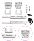 One Twelfth Scale RC Rear Axle Upgrade Kit With Aluminum Alloy Suspension Links And Sturdy Chassis Components For MN82 Pro And MN82 Silver, DIY Upgrade To Boost Stability And High Speed Handling.