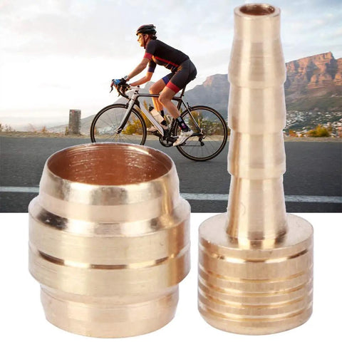 10 Piece Copper Alloy CNC Machined Bike Hydraulic Brake Hose Kit With Olive Connectors For Magura Barb And Olive Disc Brake System