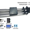 Dual Shaft Ball Screw Linear Motion Stage With Stepper Motor Precision Electric Cross Slide Module 1000 Millimeter Stroke assembly kit with Nema23 motor and DM542 driver.