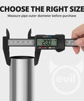 Digital caliper measuring 2.0 inch pipe for Two Inch Exhaust Clamp Butt Joint Band Sleeve Connector Stainless Steel
