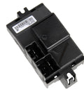 Dead On Fit Straight Up Reliable Air Conditioning Blower Motor Control Module For General Motors Trucks And Cargo Vans Factory Exact Replacement Regulator side view showing connectors and black casing.