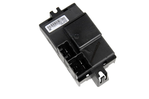 Dead On Fit Straight Up Reliable Air Conditioning Blower Motor Control Module For General Motors Trucks And Cargo Vans Factory Exact Replacement Regulator side view showing connectors and black casing.