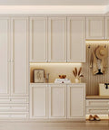 White Ceramic Cabinet Knobs Set Vintage Round Drawer Pull Handles For Kitchen Cabinets Dressers Wardrobes And Closets Includes Long And Short Screws For Easy Install Durable And Stylish For A Slick Upgrade. on beige closet cabinets