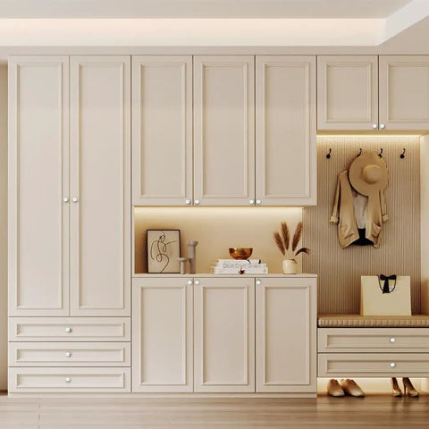White Ceramic Cabinet Knobs Set Vintage Round Drawer Pull Handles For Kitchen Cabinets Dressers Wardrobes And Closets Includes Long And Short Screws For Easy Install Durable And Stylish For A Slick Upgrade. on beige closet cabinets