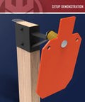 AR500 Steel Target For Shooting Three Eighths Inch Thick Silhouette Gong Target 7 By 12 Inch Neon Orange With Iron 2x4 Hanger Kit Including Carriage Bolts And Springs For Real Range Time