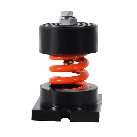 Beefy Orange Cup Spring Mount Isolators Set Of 4 With Rock Solid 880 Lbs Load Capacity And One Inch Deflection shown from the side.