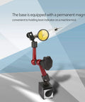 Dial Indicator Magnetic Base Holder Kit With On Off Switch, Sturdy Magnetic Stand, Fine Adjustment, Flexible Arm