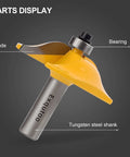 Parts display of Three Piece Half Inch Shank Router Bit Set For Raised Panel Cabinet Doors And Windows Cemented Carbide Woodworking Router Bits