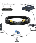 Six Foot SMA Male To SMA Female RG58 Coax Jumper Cable For Long Range 4G LTE Routers ADS B SDR Ham Radios BaoFeng Kenwood Yaesu