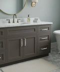 Polished Chrome Cabinet Pulls And Handles 10 Pack 7.5 Inch Center To Center Hole Spacing Modern Kitchen And Bath Hardware in bathroom