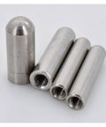 304 Stainless Steel Internal Thread Dowel Pin With Female Thread For Alignment And Connection, 10mm Length, 4mm Outer Diameter, side view