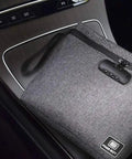 Odor Proof Stash Bag With Combination Lock Durable Smell Proof Gear Storage on car seat, 11.8 x 8.6 inches, activated carbon lined