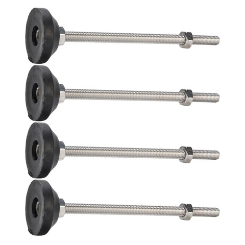 Stable 4 Pack 100mm Adjustable Leveling Feet for tables and chairs with anti-slip floor pads and vibration dampening