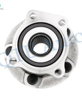 Set Of Four Front And Rear Wheel Bearing Hub Assemblies For 2006 2012 Toyota RAV4 4WD L4 Models Plug And Play Ready To Install Replacement Kit With Exact Fit Durable Steel Construction Sealed Bearings And Long Lasting Performance, showing a close-up of the front hub detail.