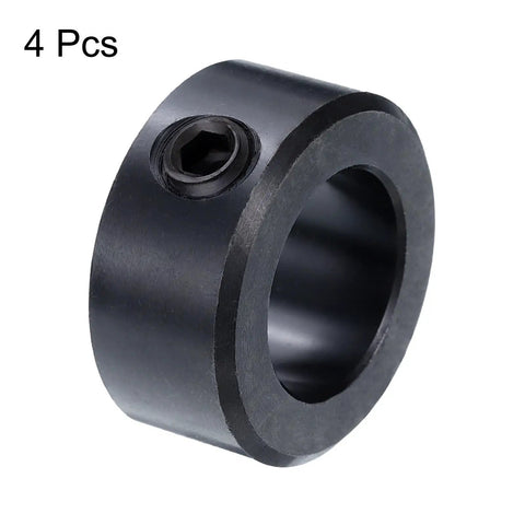 Four Piece Set Screw Shaft Collars For Three Quarter Inch Bore One And One Quarter Inch Outside Diameter Nine Sixteenths Inch Thick