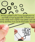 300 Piece O Ring Kit With 18 Size Rubber Gasket Washers For Auto Repair And Air Or Gas Lines O Rings And Seals Set displayed