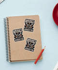 Plane Techs And Pilots Sticker Pack: We Fix What Your Pilot Breaks Funny Aviation Maintenance Decals on notebook with pencil