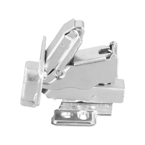 Side view of Six Pack 165 Degree Full Overlay Cabinet Door Hinges With Soft Close No Slam Concealed For Corner Cabinets in cold rolled steel