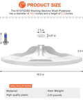2026 Upgraded Washer Washplate With Center Cover Replacement for Front Load Washers Easy Install Durable Nylon Construction Includes Cap And Screw Replaces W10834890 W10609476 AP5956378 3452757 PS10064549, 16 in white plastic washplate with cap and screw