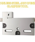 High Precision 4 Jaw Wire Cut EDM Vise in Stainless Steel, 4 Inch Clamp, showing clamping mechanism and material