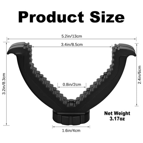 Product dimensions of Shaped Rifle Rest With Portable Tripod Mount For Outdoor Shooting And Target Practice, Black Yoke Head