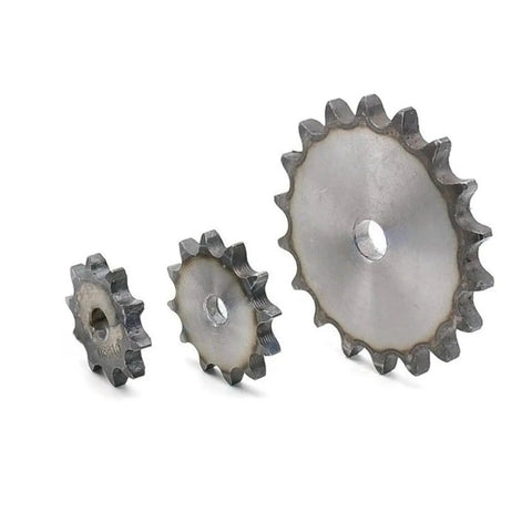 Heavy Duty 38 Tooth Flat Chain Gear Sprocket For Industrial Machines Made From Tough A3 Steel With Perfect 12 7 Mm Pitch with three sizes.