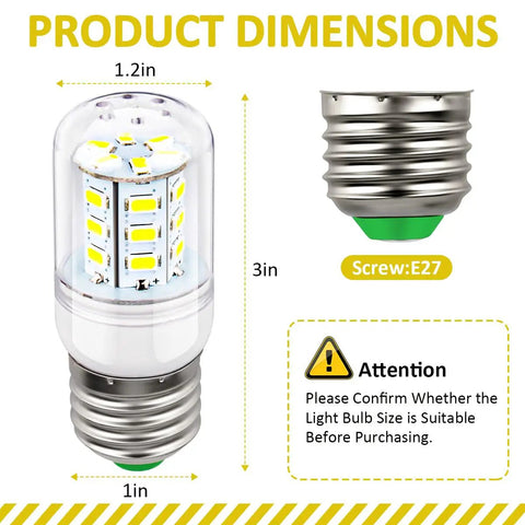 Product dimensions of Led Light Bulb For Refrigerator Replacement PS12364857 AP6278388 Fits Frigidaire Electrolux Kenmore