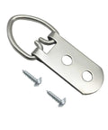 Heavy Duty D Ring Steel Picture Hangers With Screws 20 Pack Double Hole Clips For Frames Photos Paintings Mirrors Clocks Artworks