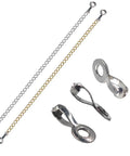 100 Pieces Ball Chain Pull Loop Connectors For Bead Chain 3mm And 3.2mm, 304 Stainless Steel Clasps, loose and attached chain view